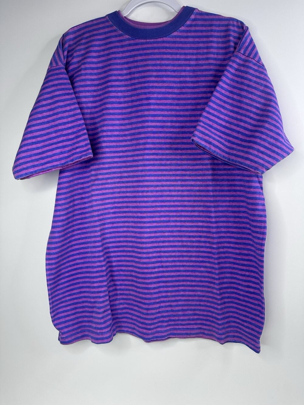 Vintage 90s Gitano AOP Geometric Stripe Surf Skate Short Sleeve Shirt XL